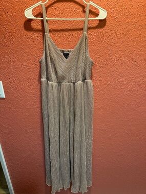 Torrid Tea Length Sleeveless Rose Gold Dress